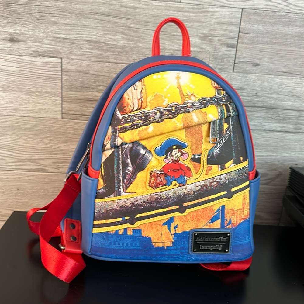 An American Tail Fievel Scene Mini Backpack by Loungefly. New W/Tag